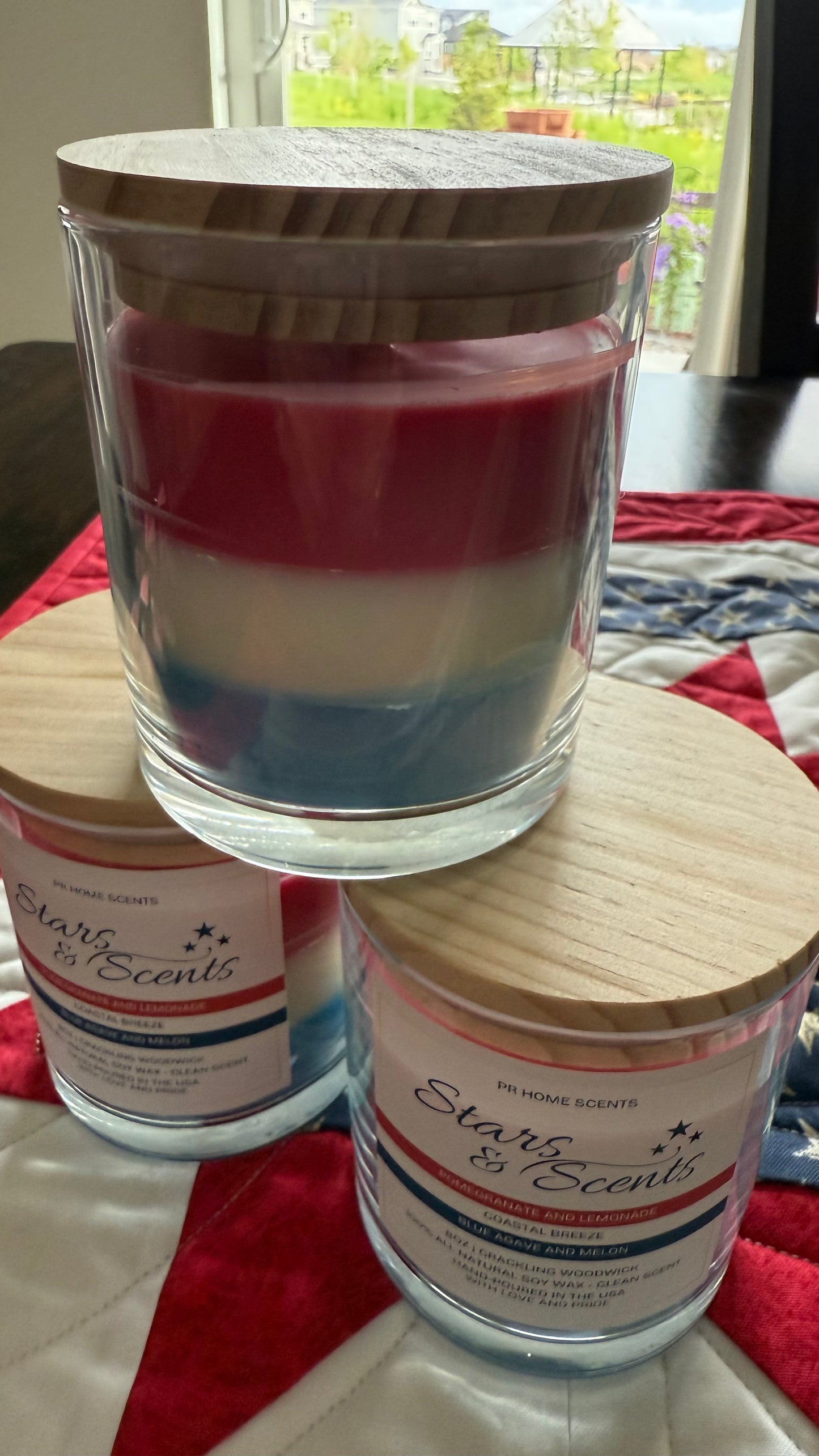 8oz Stars & Scents triple scented patriotic soy wax candles