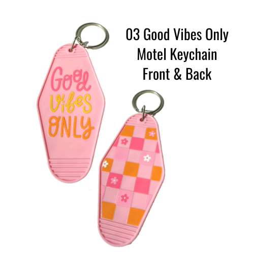 Double-sided pink retro keychain with smiley faces, daisies, and disco ball design – fun, aesthetic accessory for keys or bags.