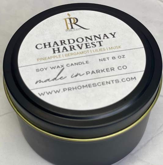 Chardonnay Harvest 8oz soy wax candle