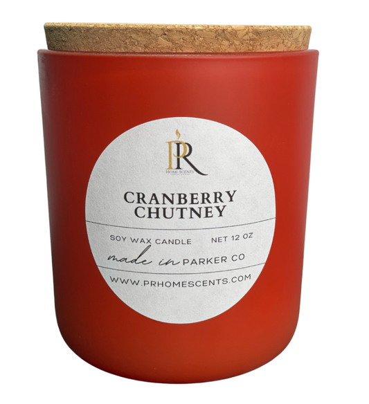 Cranberry Chutney 12 oz Soy Wax Candle w/Crackling Woodwick