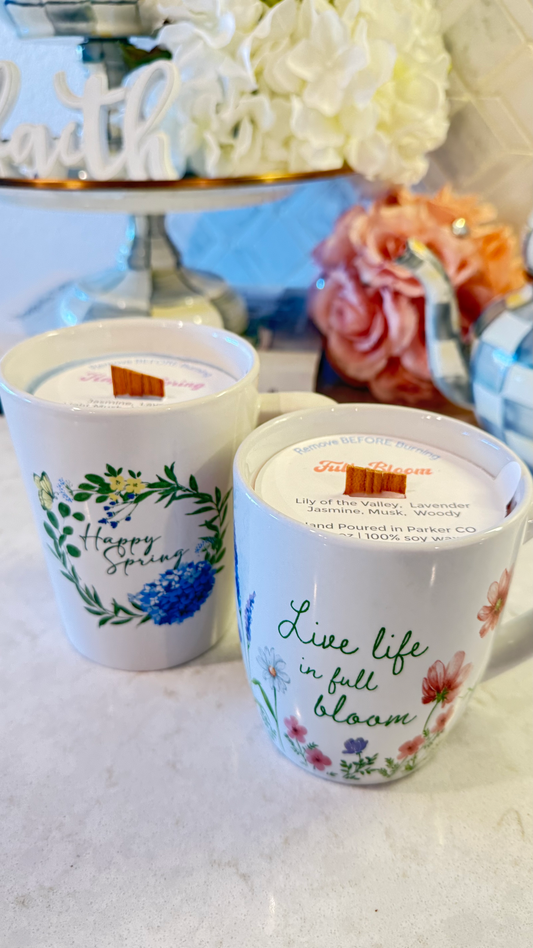 Spring Mug Candles